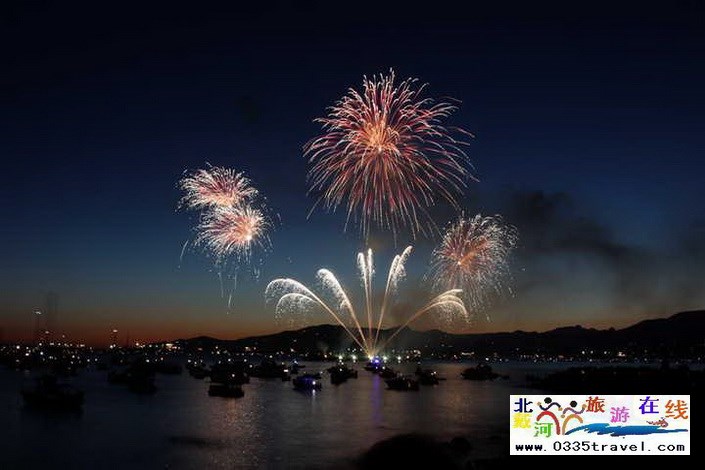 北戴河南戴河?xùn)|戴河煙花焰火沙灘篝火晚會